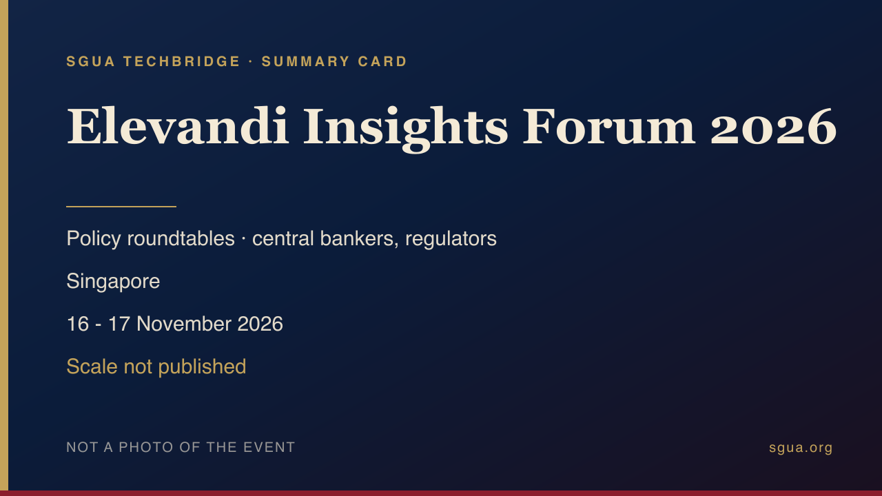 Картка-підсумок Elevandi Insights Forum 2026: тема, країна, дати та масштаб — не фото події