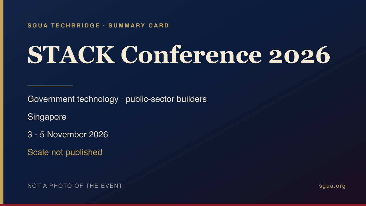 Картка-підсумок STACK Conference 2026: тема, країна, дати та масштаб — не фото події